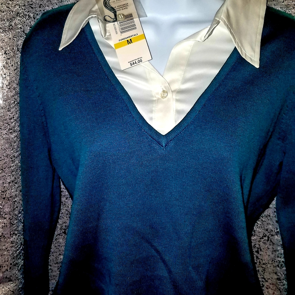 women's teal sweater